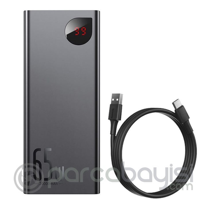 Baseus Adaman 65W Dijital Göstergeli 20000mAh Hızlı Şarj Powerbank