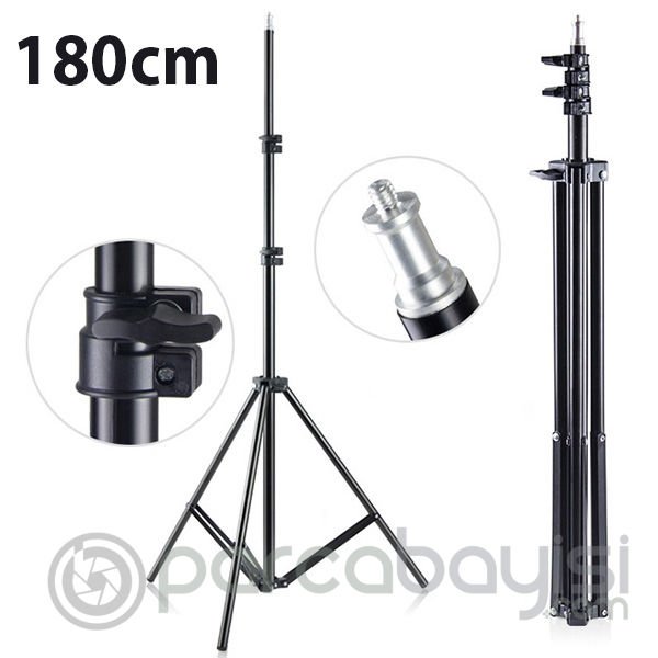 Ally 180cm Işık Ayağı Tripod Standı 3 Ayaklı Tripod Işık Ayağı 1.8 Metre