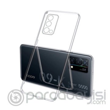 Ally OPPO K9 5G Kılıf Kamera Korumalı Ultra İnce Şeffaf Silikon Kılıf