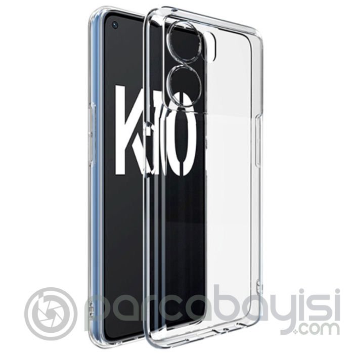Ally OPPO K10 5G Kılıf Kamera Korumalı Ultra İnce Şeffaf Silikon Kılıf