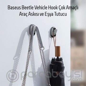 Baseus Beetle Vehicle Hook Çok Amaçlı Araç Askısı ve Eşya Tutucu