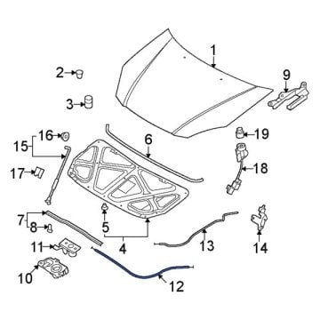 Kia Rio Ön Kaput Açma Teli Orjinal | 811901G100