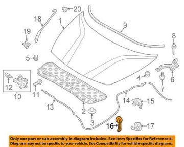 Kia Ceed Motor Kaput Açma Kolu Orjinal | 811814D000Hu
