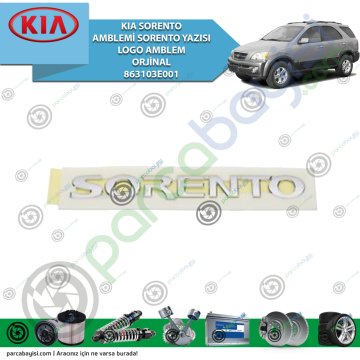 Kia Sorento Yazısı Logo Amblem Orjinal | 863103E001