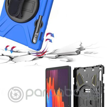 ALLY GALAXY TAB S8 Plus S7 Plus S7 FE T970 T975 T976 Kılıf Shockproof 3 Katmanlı Standlı Zırh Kılıf