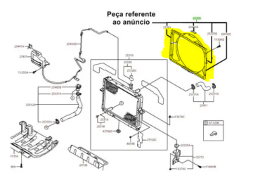 Bongo Radyatör Plastiği Orjinal | 253504E200