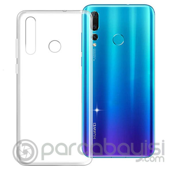 Huawei Nova 4 Kamera Korumalı Şeffaf Silikon Kılıf