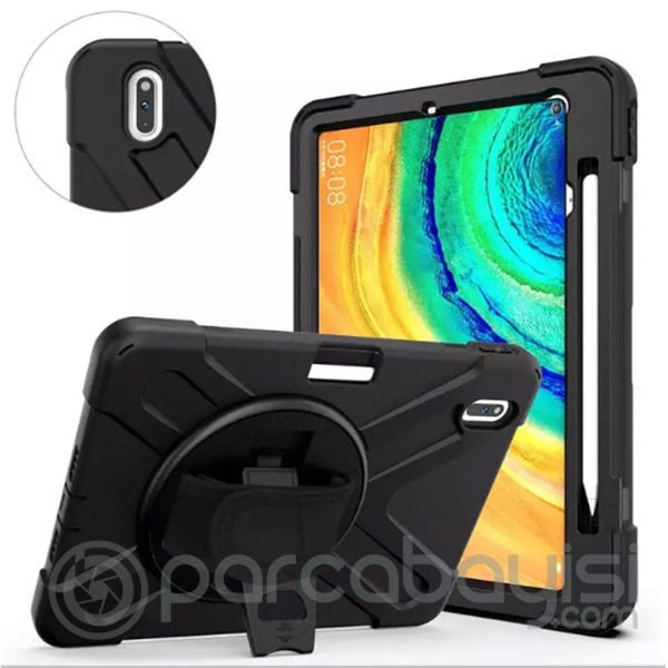 Huawei MatePad 10.4 Kılıf Shockproof 3 Katmanlı Standlı Zırh Kılıf