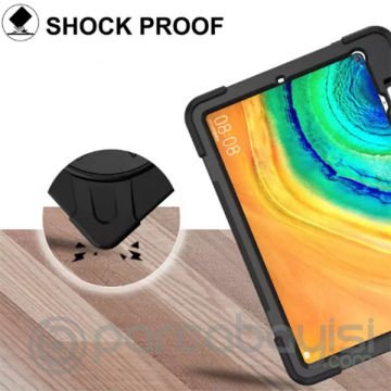Huawei MatePad 10.4 Kılıf Shockproof 3 Katmanlı Standlı Zırh Kılıf