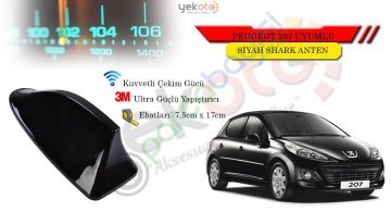 Peugeot 207 Uyumlu Siyah Shark Anten Köpek Balığı Anten