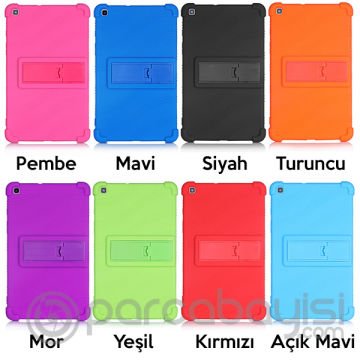 Ally SM Galaxy Tab A 8.0 (2019) T290-T295 Kılıf Standlı Silikon Kılıf