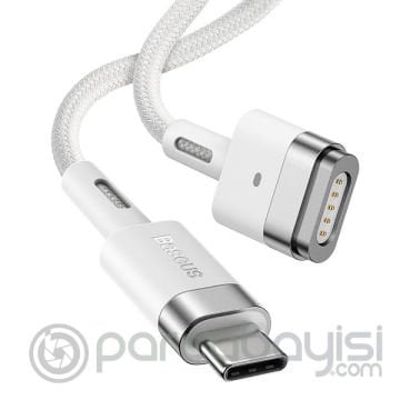Baseus Zinc Manyetik T Uçlu 60W Macbook Hızlı Şarj Güç Kablosu 2m