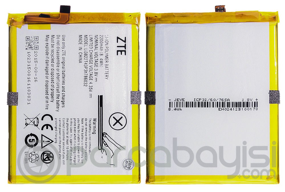 Zte Blade V6 D6 X7 Li3822t43p3h786032 Pil Batarya