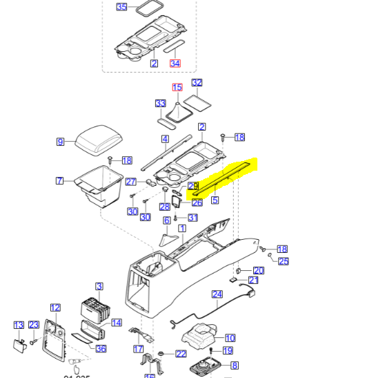 Sorento Konsol Yan Kapak Orjinal | 846323E050Bl