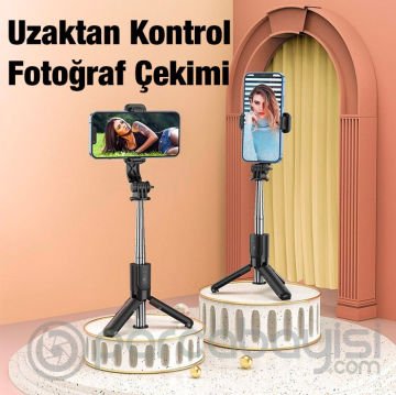 HOCO K17 Bluetooth Uzaktan Kontrol Selfie Çubuğu Tripod Mini Canlı Yayın Standı