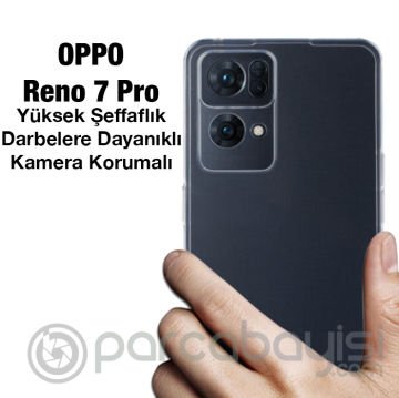 Ally OPPO Reno 7 Pro Kılıf Kamera Korumalı Ultra İnce Şeffaf Silikon Kılıf