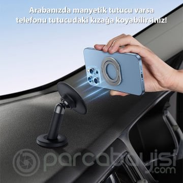 Baseus Halo Series Katlanabilir Halkalı Parmak Tutucu Tablet Telefon Standı Halka Telefon Tutucu