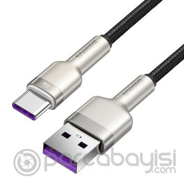 Baseus Cafule 66W Metal USB to Type-C Hızlı Şarj Kablosu 100cm