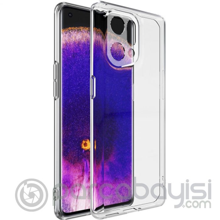 Ally OPPO Find X5 Kılıf Kamera Korumalı Ultra İnce Şeffaf Silikon Kılıf