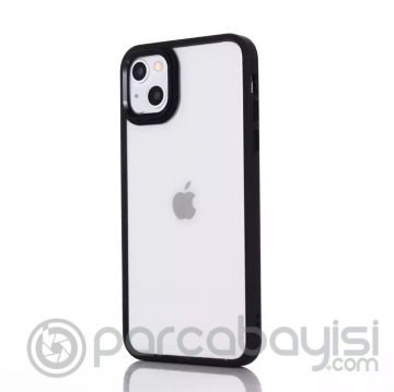 Ally iPhone 13 6.1inç Kılıf Parlak Renkli Çerçeveli Ultra Lüx TPU Silikon Kılıf