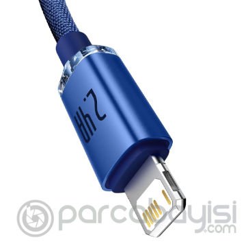 Baseus Crystal Shine Series USB to iPhone Lightning Hızlı Şarj ve Data Kablosu 2.4A 1.2m