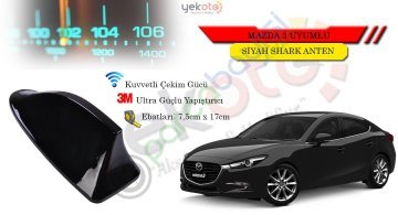 Mazda 3 Sedan Uyumlu Siyah Shark Anten Köpek Balığı Anten