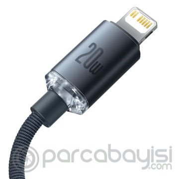 Baseus Crystal Shine Series 20W Type-C to iPhone Lightning Hızlı Şarj ve Data Kablosu 1.2m