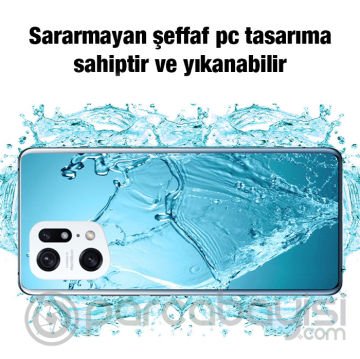 Ally OPPO Find X5 Pro Kılıf Kamera Korumalı Ultra İnce Şeffaf Silikon Kılıf