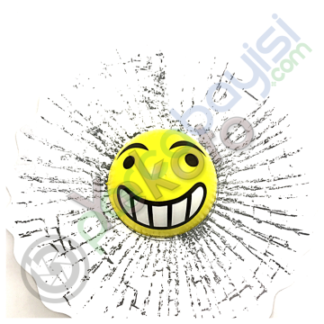 3D Yeni Tarz Emoji Ve Top Sticker Gülen Surat