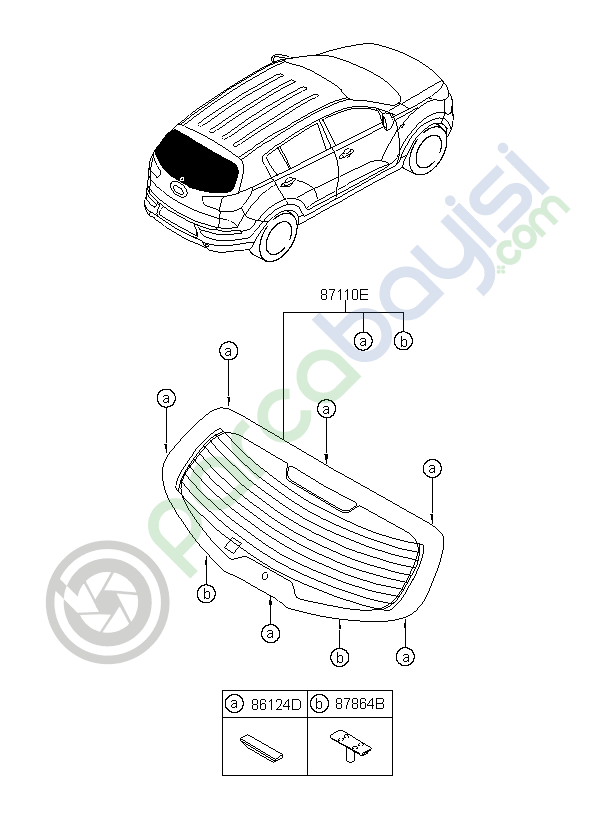 Sportage Arka Cam Orjinal | 871103U020