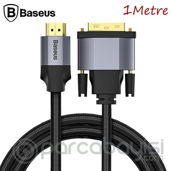 Baseus 4KHD DVI HDMİ- DVİ Dönüştürücü Adaptörü PS4 PC HDTV Projektör 1metre