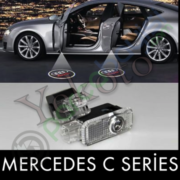 Mercedes C Series Araca Özel Kapı Logo Aydınlatma