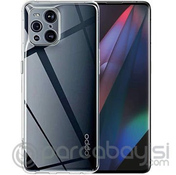 Ally OPPO Find X3 - X3 Pro Kılıf Kamera Korumalı Ultra İnce Şeffaf Silikon Kılıf