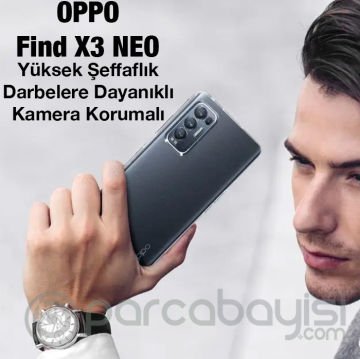 Ally OPPO Find X3 NEO Kılıf Kamera Korumalı Ultra İnce Şeffaf Silikon Kılıf