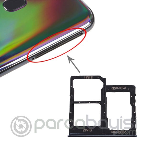 SM Galaxy A40 SM-A405F Sim Hafıza Kart Kapağı Tutucu
