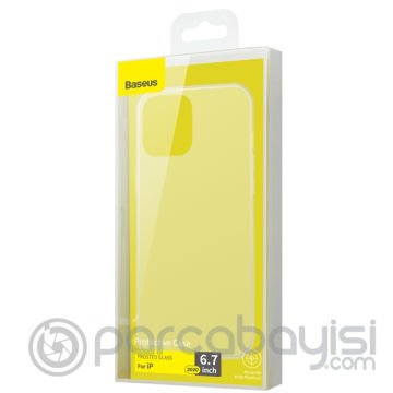Baseus Frosted Glass iPhone 12 Pro Max 6.7inch Shockproof Koruyucu Kılıf