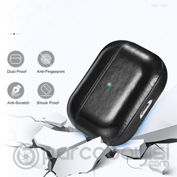 Ally Leather Case Apple Airpods Pro PU Deri Koruma Kılıfı