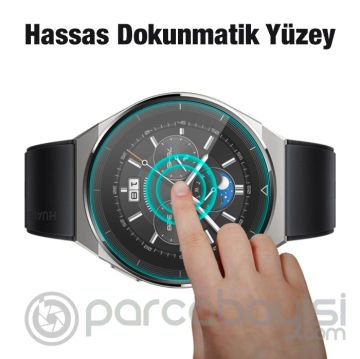 Ally Huawei Watch GT3 Pro 43mm Tempered Kırılmaz Cam Ekran Koruyucu