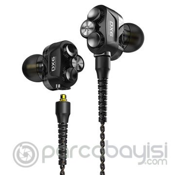 Plextone DX6 3.5mm Jack HIFI Stereo bas MMCX kablo kulakiçi Kulaklık