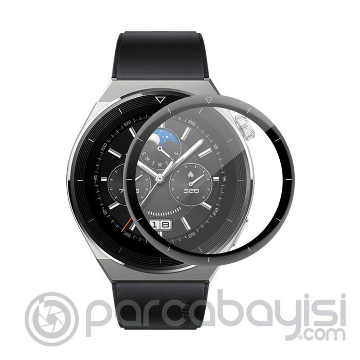 Huawei Watch GT3 Pro 46mm 3D Full Kaplama Ekran Koruyucu PET+PMMA