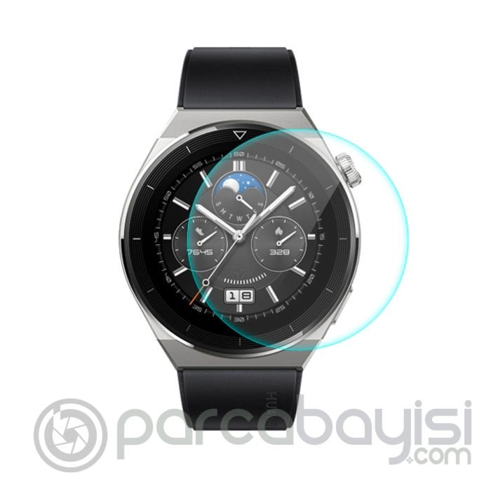 Ally Huawei Watch GT3 Pro 46mm Tempered Kırılmaz Cam Ekran Koruyucu