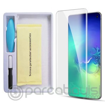 Sm Galaxy S10 Full Uv Liquid+uv Işık 3d Kırılmaz Cam Koruyucu