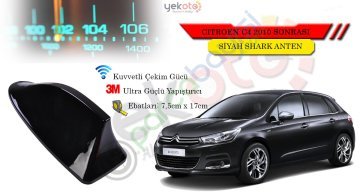 Citroen C4 2010 Sonrası Uyumlu Siyah Shark Anten Köpek Balığı Anten