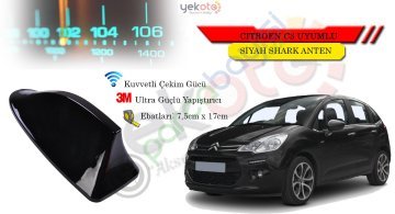 Citroen C3 Uyumlu Siyah Shark Anten Köpek Balığı Anten