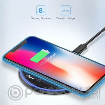 KUULAA 10W Qi Wireless Kablosuz Şarj Cihazı İPhone 11,11Pro X-XS Max XR 8