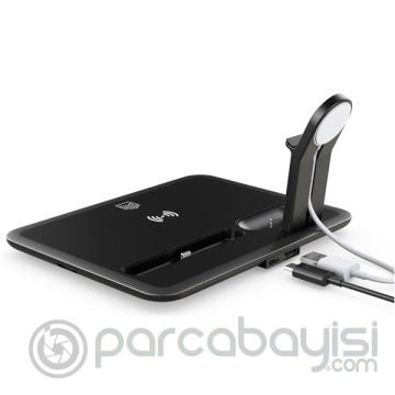 ALLY 4 in1 15W Kablosuz Hızlı Şarj Standı İPhone+İwatch+AirPods Pro Wireless