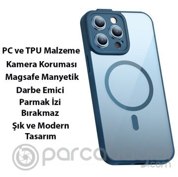 Baseus Frame Series iPhone 14 Pro 6.1 Kamera Koruyuculu Magsafe Kılıf + Tempered Ekran Koruyucu Set