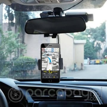 ALLY Araç İçi Dikiz Aynası Telefon Tutucu Teleskopik Telefon Tutacağı