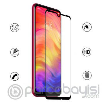 Xiaomi Redmi Note 7 5D Kavisli Full Kaplama Kırılmaz Cam Ekran Koruyucu