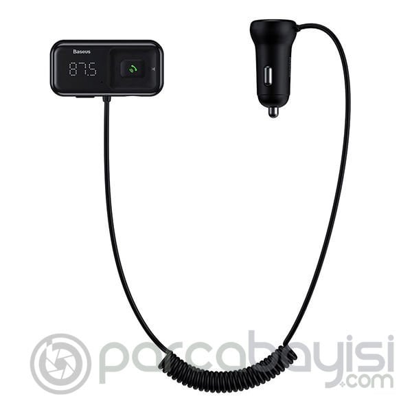 Baseus T typed S-16 FM Transmitter Bluetooth Dual Usb Araç şarj Aleti